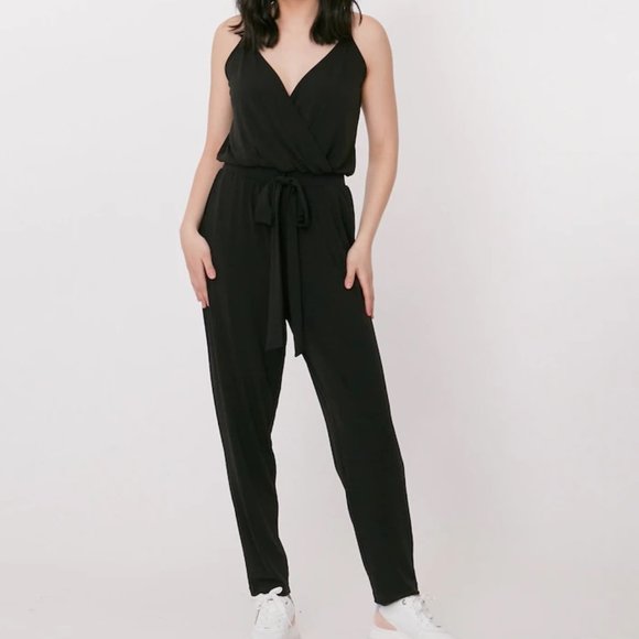 New w/Tags Crystal Kobe Sleeveless Wrap Jumpsuit - Picture 1 of 1